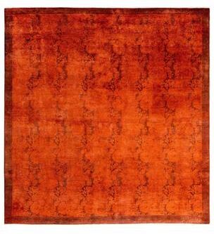 Overton "Fine Vibrance One-of-a-Kind Hand-Knotted Area Rug - Orange, 6' 1"" x 6' 5"" - 6' 1"" x 6' 5"""