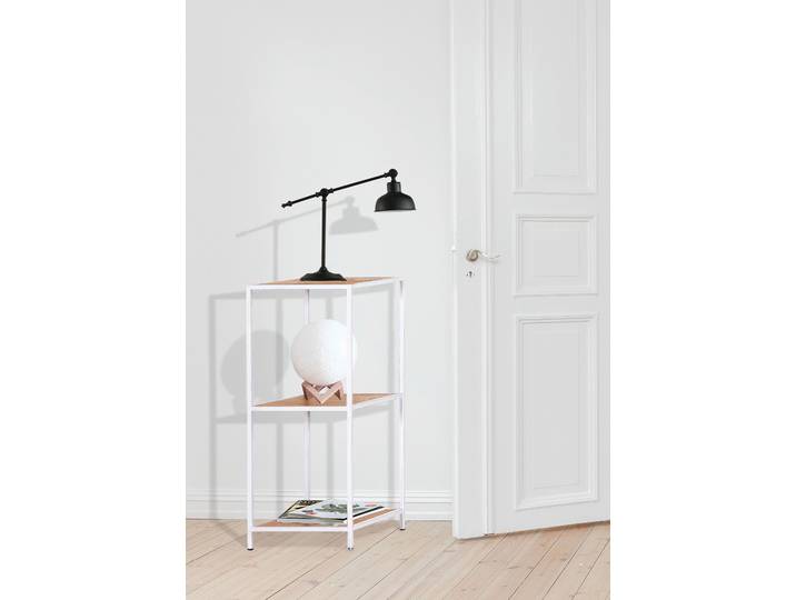 Regal Skorve Böden: Massivholz Mango, gewaschen Gestell: Metall, lackiert Weiß 82cm