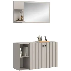GARDEROBEN-SET 2-teilig Kaschmir 106 cm, Garderobenkombination hängend