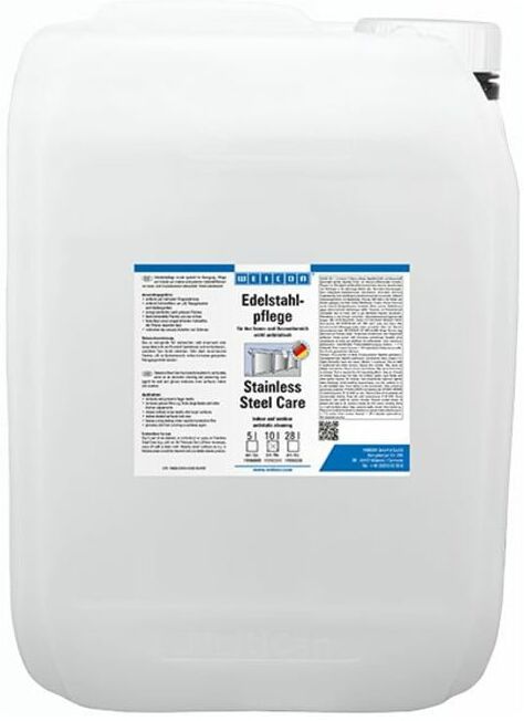 WEICON Edelstahlpflege, Reinigungs-, Schutz- und Pflegeöl für Edelstahl, 10 L, farblos, transparent (15590010)
