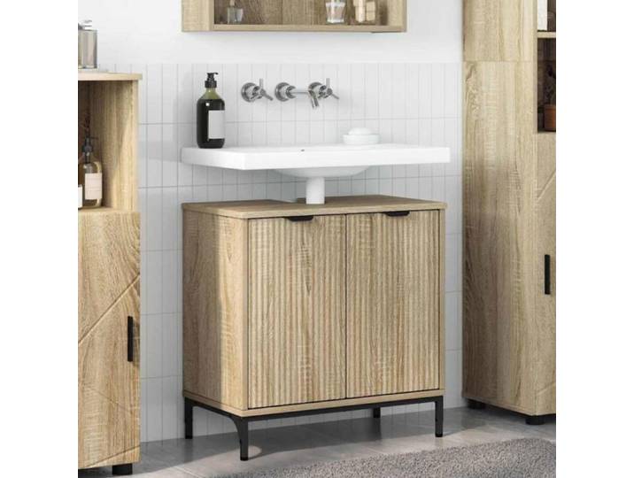 Meuble sous vasque - meuble vasque integree Vidaxl Meuble de Lavabo de Salle de Bain avec stockage Chêne Sonoma
