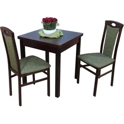 möbel direkt online Essgruppe 3-teilig - "Dinner for Two" Kassel I buche natur-nuss dunkel