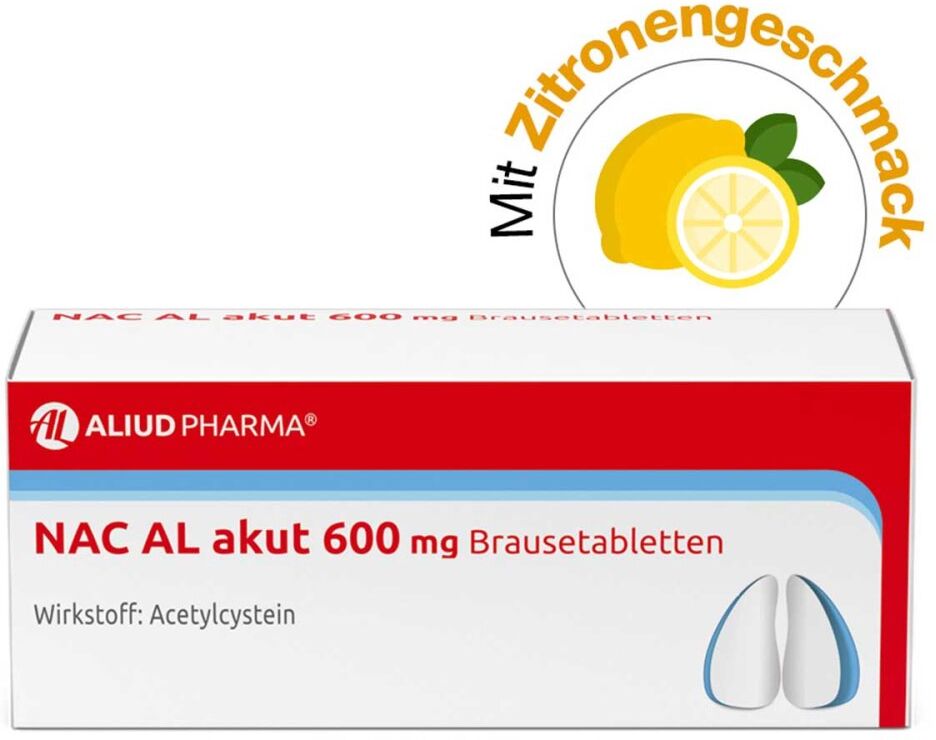 AL Aliud Pharma NAC AL akut 600 mg Brausetabletten bei Husten (Schleimlöser) 20stk