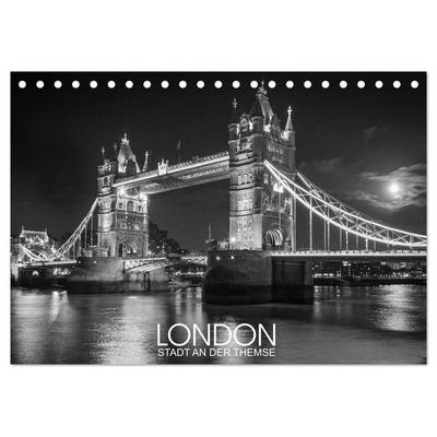 London Stadt an der Themse (Tischkalender 2026 DIN A5 quer), CALVENDO Monatskalender