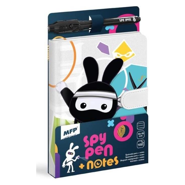 MFP Paper Schwarzes 100K-Spy-Notizbuch + UV-Stift (A5, Liniert) (47993023)