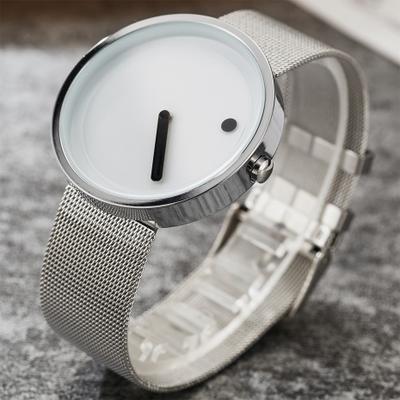 Fashion Sheath Paidu Mens Stainless Steel Watch Sleek Quartz Wristwatch For Everyday Style full White Mesh Belt