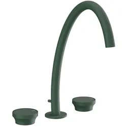 Gessi Origini 3-Loch Waschtischarmatur, hohe Version, mit Ablaufgarnitur, Ausladung 231mm, 66015276, Farbe: Matte Agave
