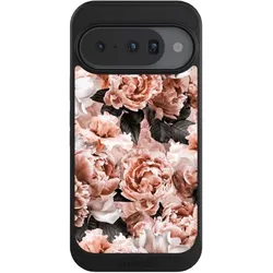 Nivocase Hülle für Google Pixel 10 Handyhülle NIVOcore Case Schwarz Blume Rose Vintage (Google Pixel 10), Smartphone Hülle, Schwarz