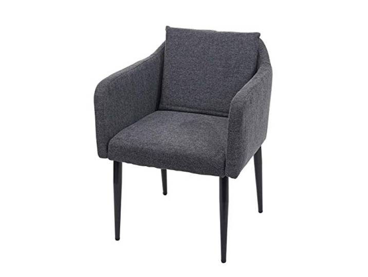 Mendler Esszimmerstuhl HWC-H93 - Stoff/Textil dunkelgrau Küchenstuhl, Lehnstuhl, Stuhl