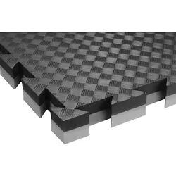 TRENDY SPORT Sportmatte Judo - 100x100x4 cm Schwarz/Grau