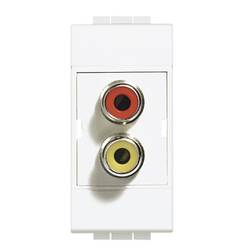 Legrand Cinch-Anschlussdose Living&Light Weiß N4269R 1 St.