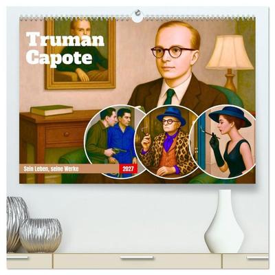 Truman Capote (hochwertiger Premium Wandkalender 2027 DIN A2 quer), Kunstdruck in Hochglanz
