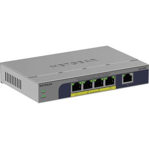 Netgear Switch GS105P-300EUS, unmanaged, 5-Port, 1 Gbit/s, 4x PoE+
