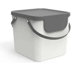 Rotho Mülltonne Albula 40L weiss, Abfalleimer, Weiss