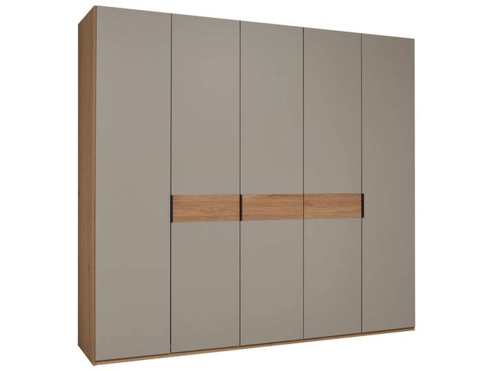 Dieter Knoll Drehtürenschrank Tosca, Eiche, Taupe, furniert, 6 Fächer, 149.6x229.4x59.5 cm, Schlafzimmer, Kleiderschränke, Drehtürenschränke