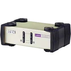 Aten CS82U, 2 Port KVM Switch, USB, PS/2 & VGA, KVM Switch, Silber