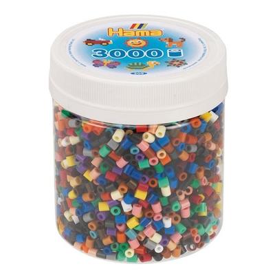 Hama® Bügelperlen Dose Volltonmix 3.000 Perlen.