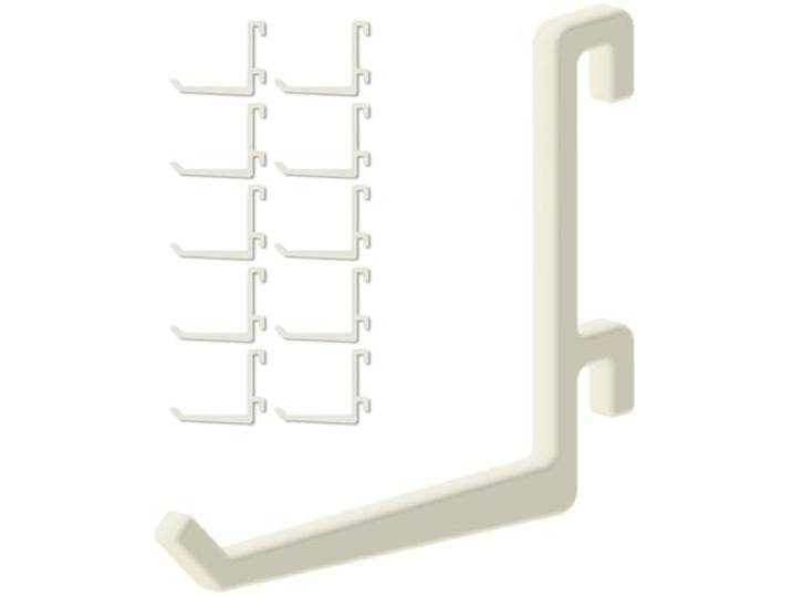 10 crochets pour panneau perforé Ikea Skadis\, en L incliné 55mm Support mural\, plaque pour outils et accessoires