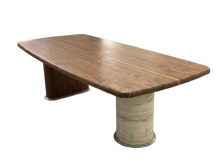 JVmoebel Säulen-Esstisch Esstisch modern braun aus Holz Wohnzimmer minimalistisch (1-St., 1-tlg)