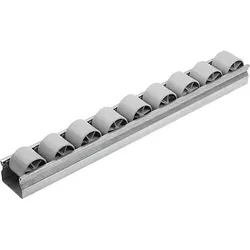 ROLLENBAHN, FORM:A OHNE SPURKRANZ, L=2000, STAHL VERZINKT KOMP:POLYPROPYLEN GRAU