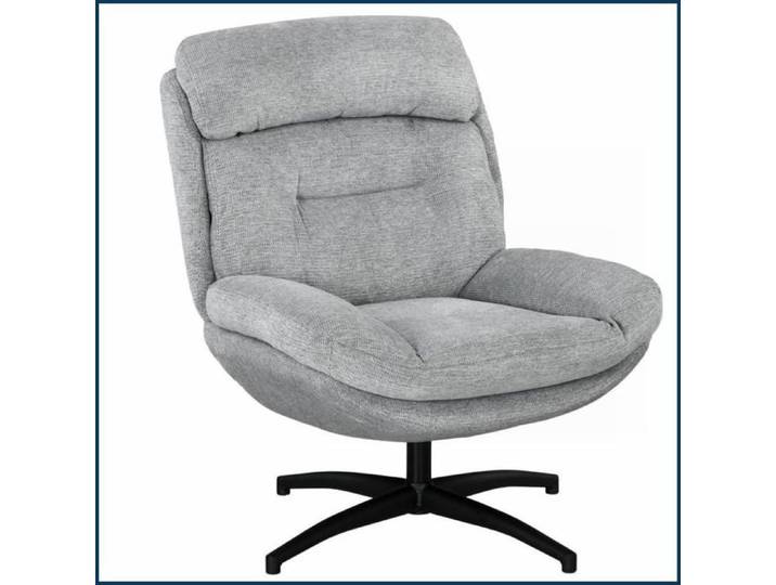 Fauteuil Lounge Pivotant - Chenille Hydrofuge - Gris
