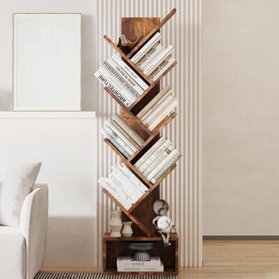 Yun 8-Tier Tree Bookshelf with Storage