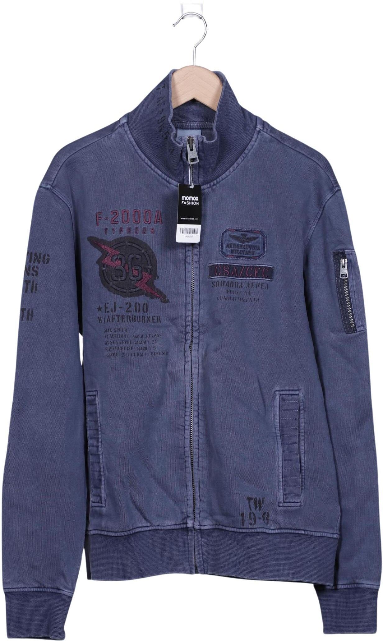 Aeronautica Militare Herren Sweater, Blau, Gr. XL, Baumwolle - Second Hand