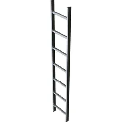 Zarges Schachtleiter 400mm lichte Breite Edelstahl, 6 Sprossen