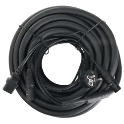Pronomic Stage EUIECX-15 Hybridkabel Schukostecker auf Kaltgerätebuchse, XLR/XLR 15m