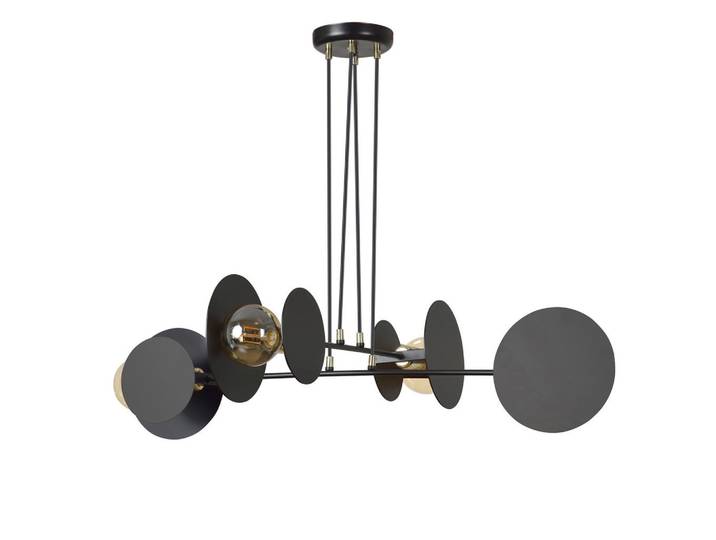 Hängeleuchte Idea, Schwarz, Metall, 96x120x96 cm, RoHS, CE, Lampen & Leuchten, Innenbeleuchtung, Hängeleuchten, Pendelleuchten