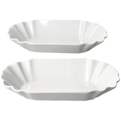 2er Set FRIES Pommes-Schale oval weiß aus Porzellan 19,5x10,7cm – 24302114 ****Vorpackplatz: REGAL  A /// PLATZ 114