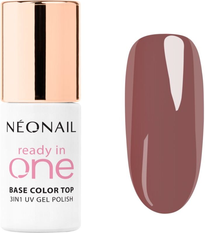 NEONAIL Ready In One 3in1 UV Gel Polish gel nail polish with diamond dust shade 07 One Mocha Brown 7.2 ml
