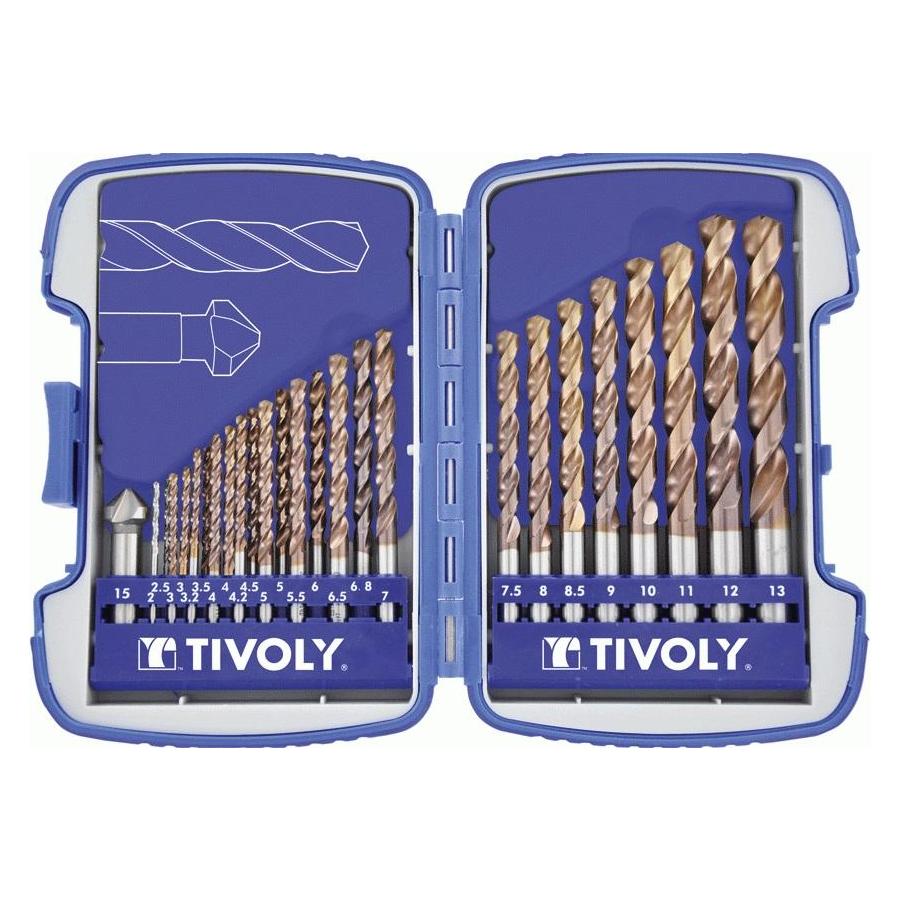 Tivoly Metallbohrer-Set FURIUS HSS 1-13mm, 25-teilig + Senker 15 mm (?11454170002)