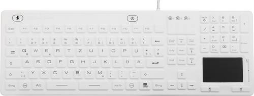 Renkforce IP 68 Industrie USB-Tastatur Weiß Spritzwassergeschützt, Staubgeschützt
