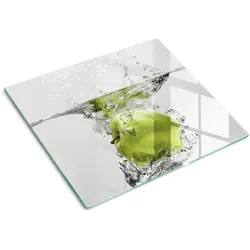 GLASPLATTE 60x52 cm Apfel unter Wasser