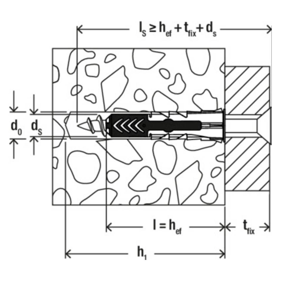 Fischer DuoPower 10x50 S K (4 Stk.) (534999)