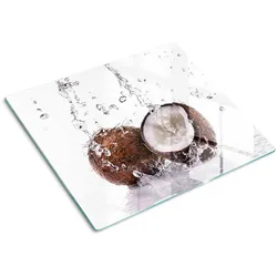 GLASPLATTE 60x52 cm Kokosnuss und Wasser