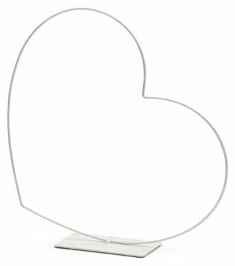 Decoratief Hart Frame Horizontaal Wit 25 cm