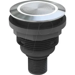 SVATLRRI0090C005 - Drucktaster - 1 S, Glocke, Edelstahl, LED-Ring rot