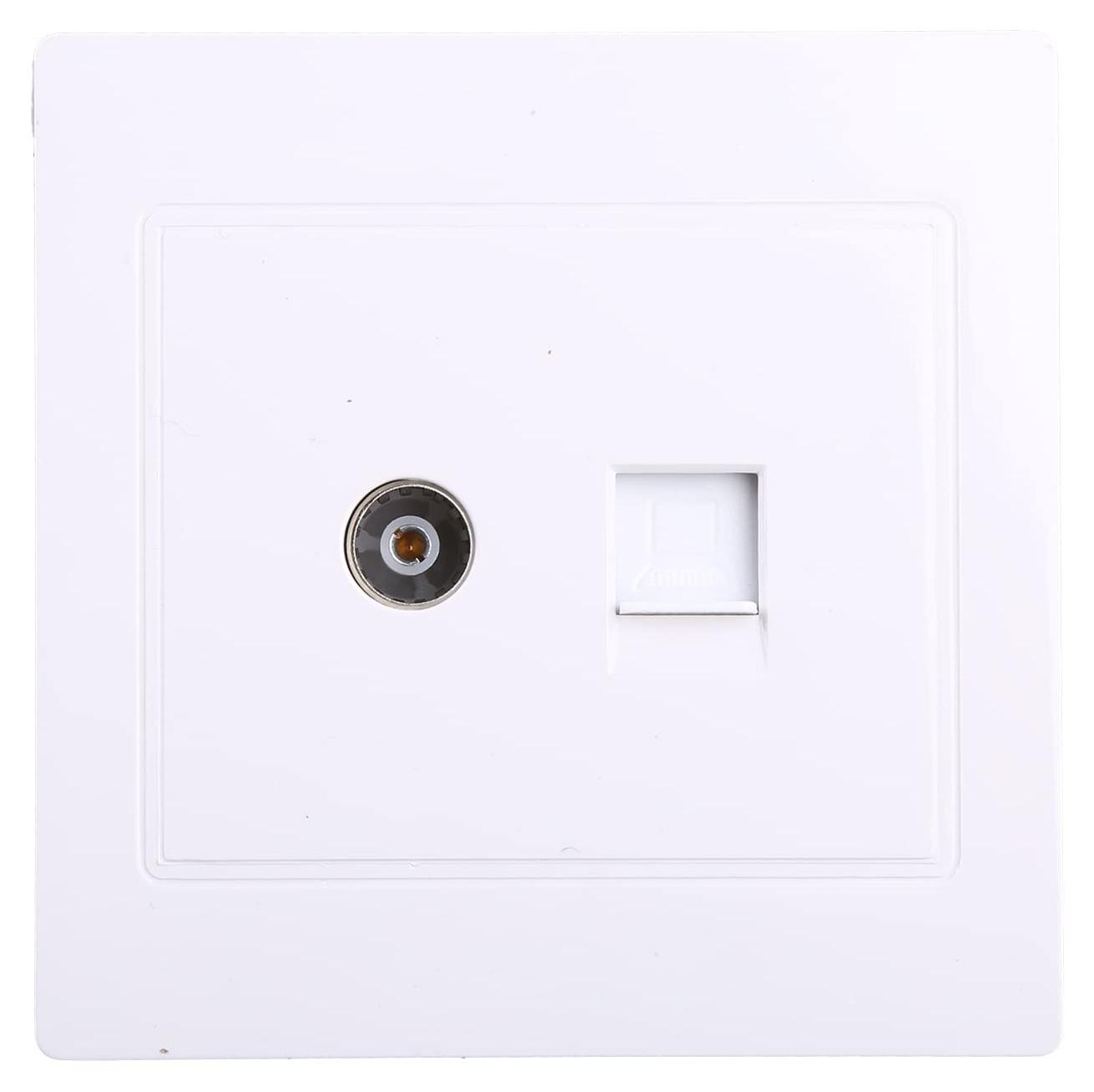Selius RJ45 naar Coaxiale Adapter voor Wandmontage met Faceplate