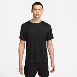 NIKE UV Miler Dri-FIT kurzarm Laufshirt Herren 010 - black/reflective silv XS