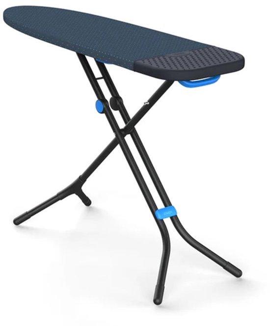 Bügelbrett mit praktischer Aufbewahrung und hochwertigem Bezug - Schwarz/Blau