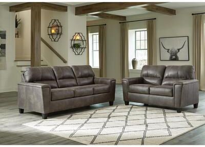 "Signature Design by Ashley Navi Gray 2-Piece Upholstery Package - 89""W x 38""D x 39""H"