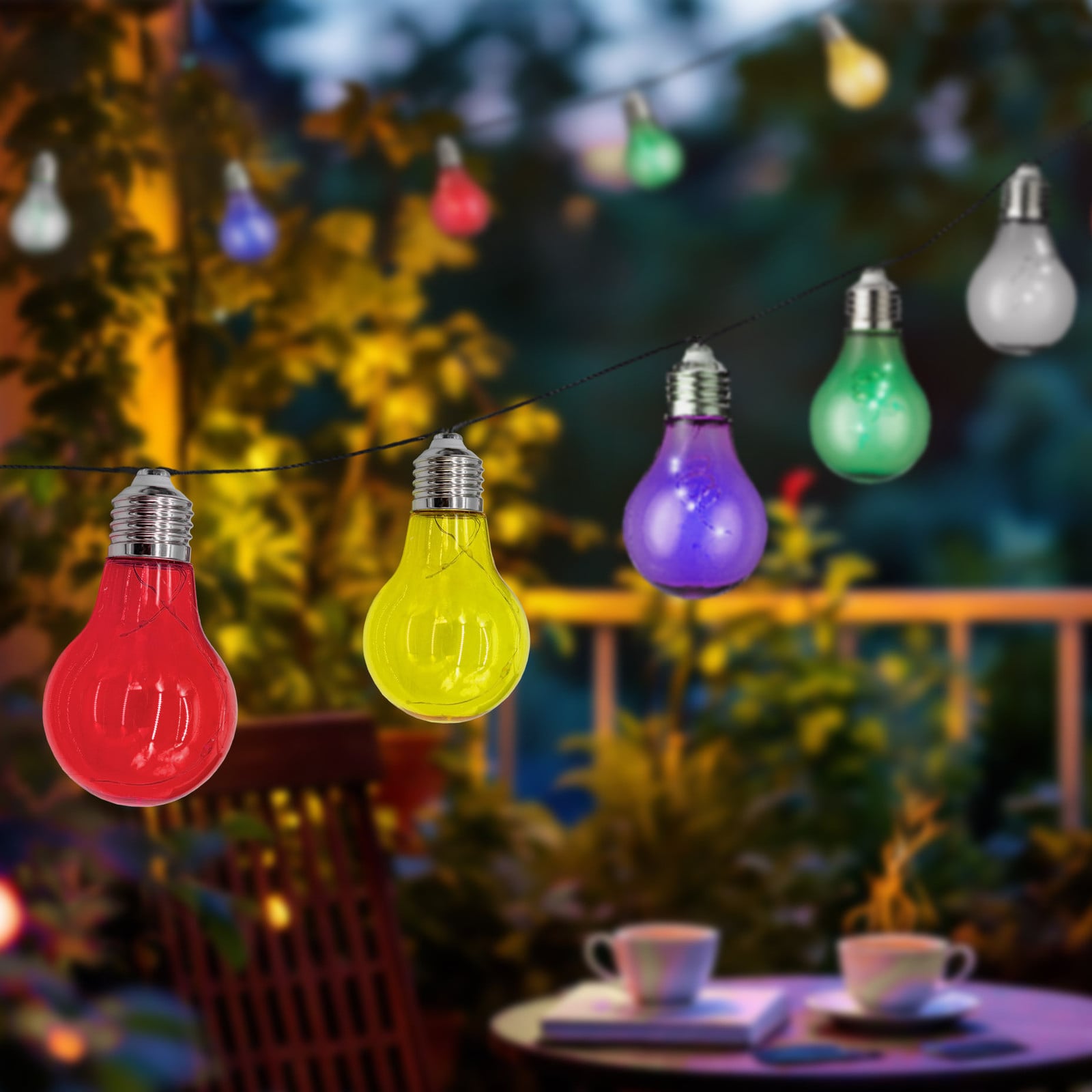 Spetebo Zonne-energie lichtslinger met 10 LED-lampjes, 180 cm