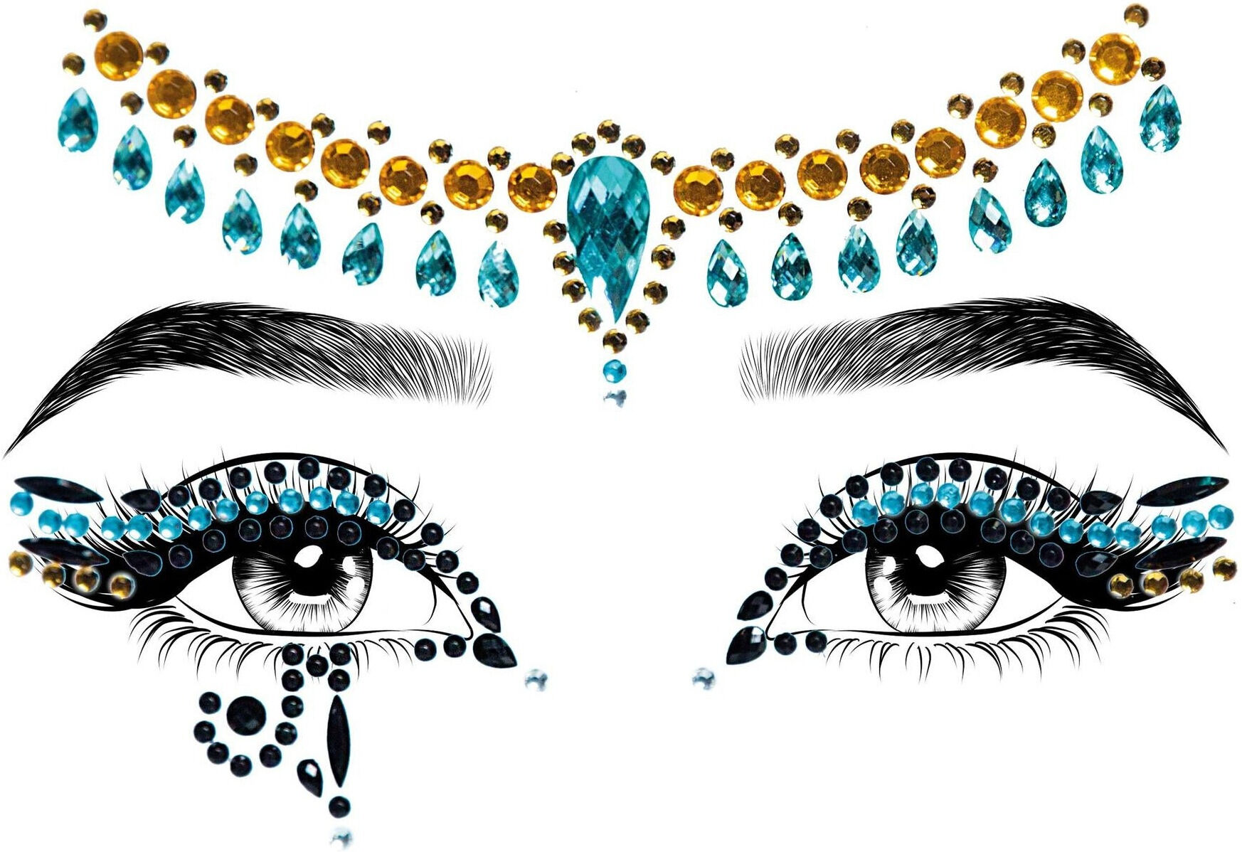 Leg Avenue Autocollants de bijoux adhésifs visage Cleopatra