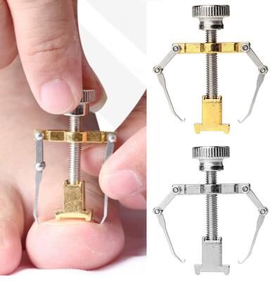 Healfit Counter Stainless Steel Ingrown Toenail Lifter, Nail Straighten Clip, Paronychia Corrector Foot Care Tool golden