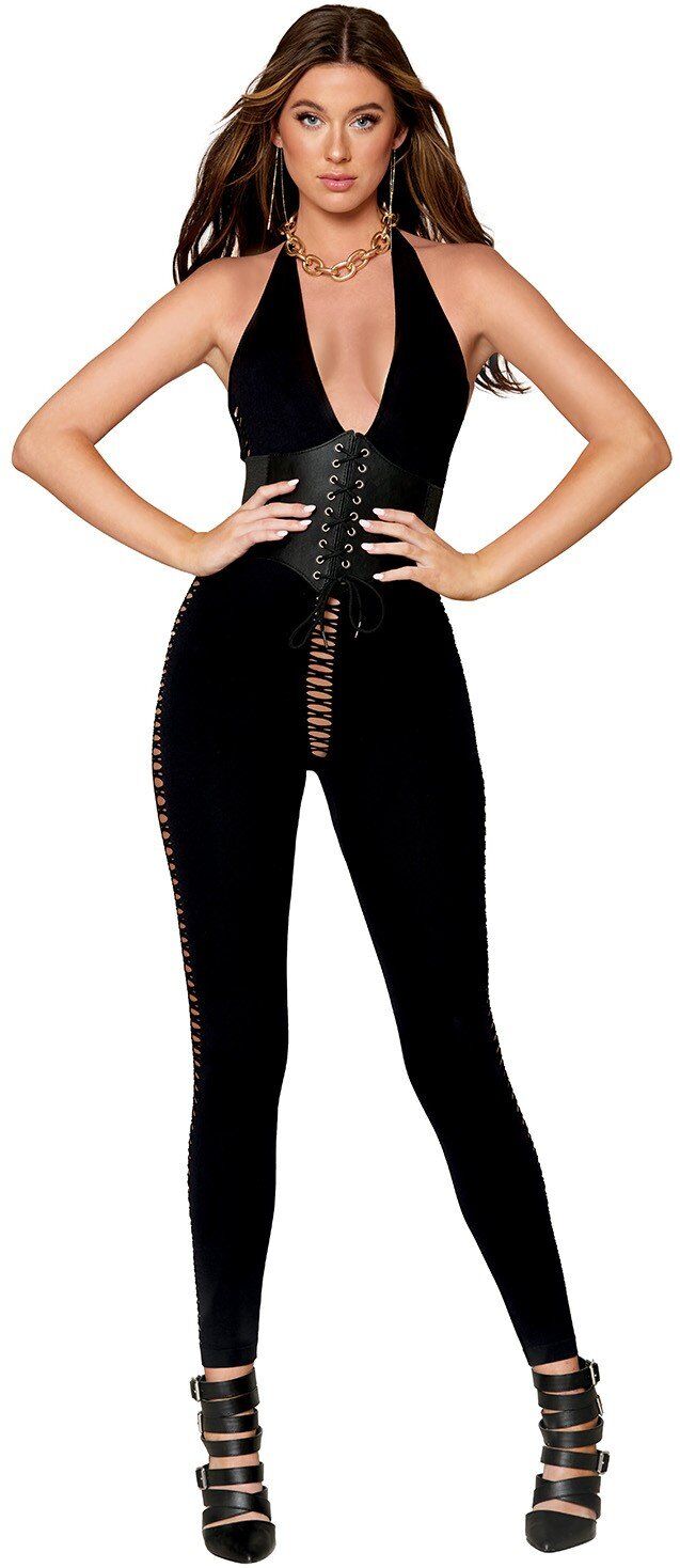 Dreamgirl Combinaison bodystocking noire - DG0426
