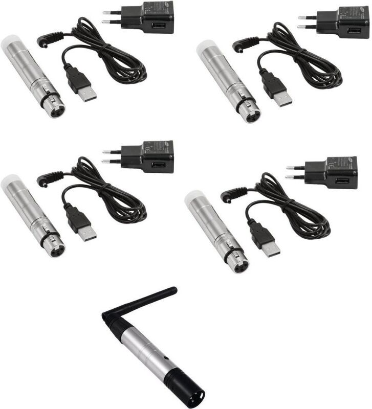 EuroLite Set QuickDMX 1x Sender + 4x AKKU Empfänger (20000901)