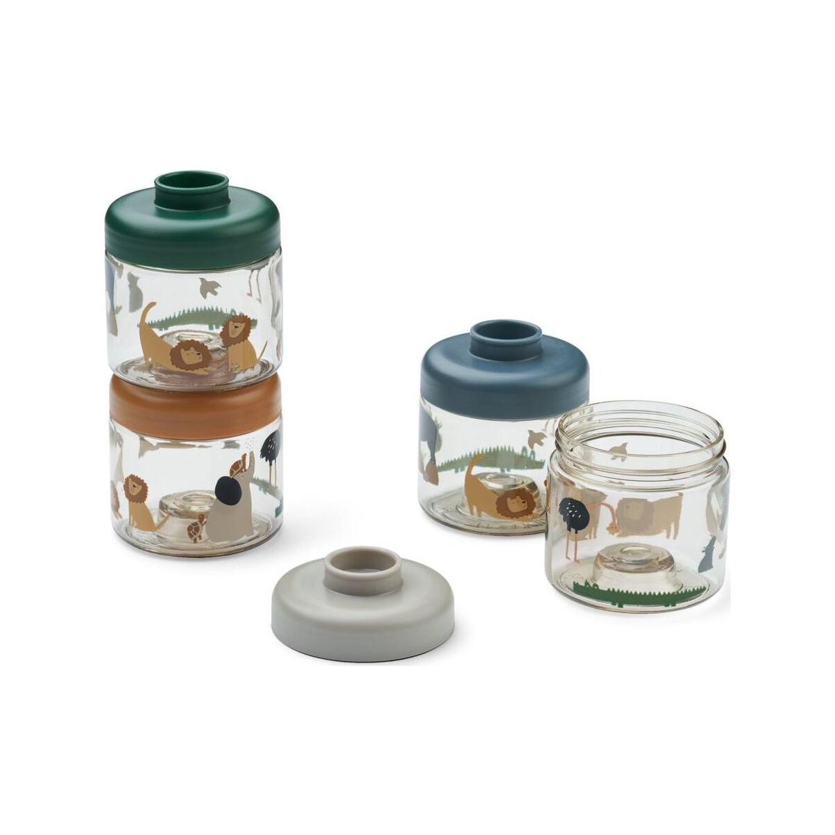 Liewood Dominique Baby Food Tritan Boxes 4-Pack all together / sandy (1499) ONE SIZE LW19267-1499-ONE SIZE-CU