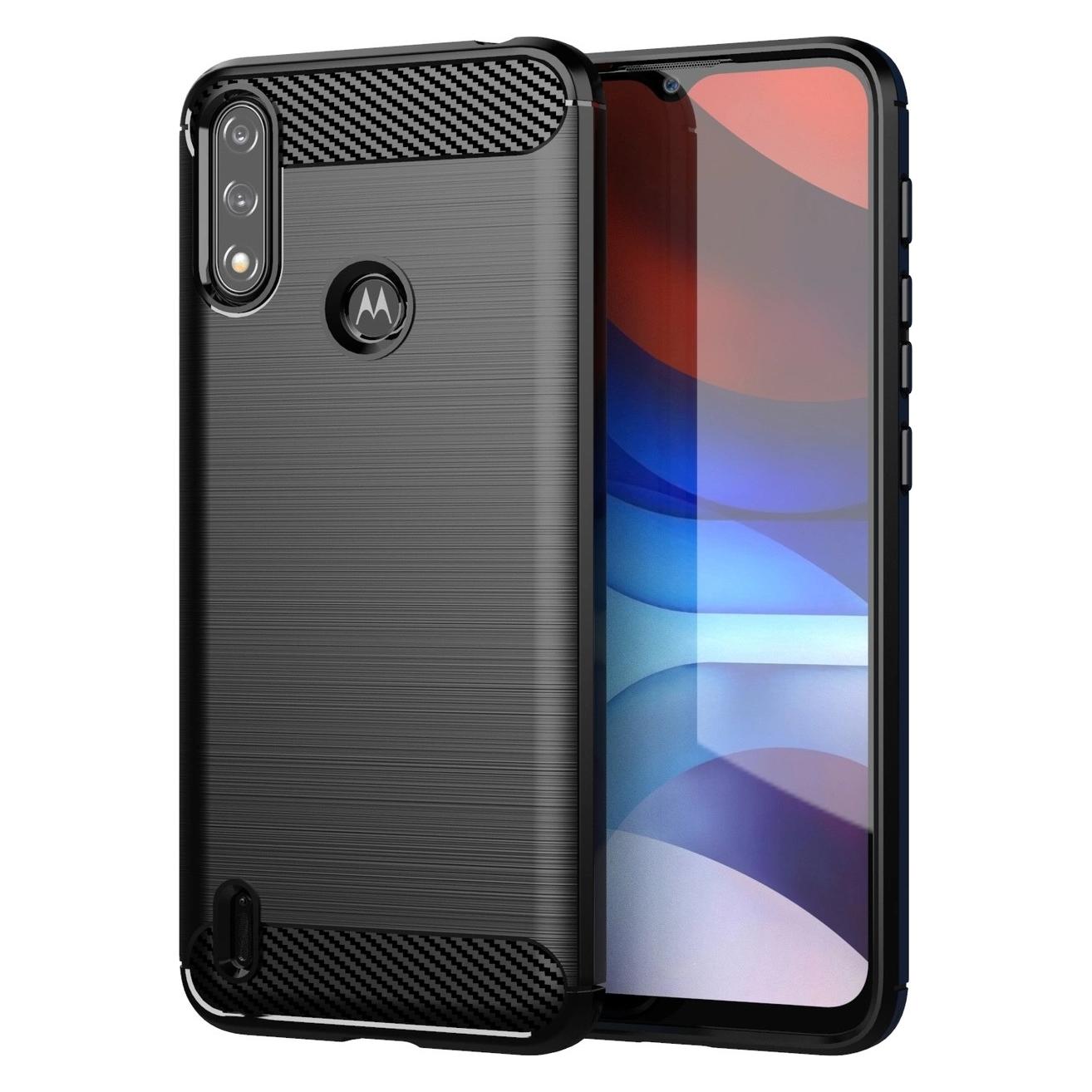 Hurtel Carbon Case Flexible Schutzhülle Motorola Moto E7i Power schwarz (Motorola Moto E7i Power) (1404978613)